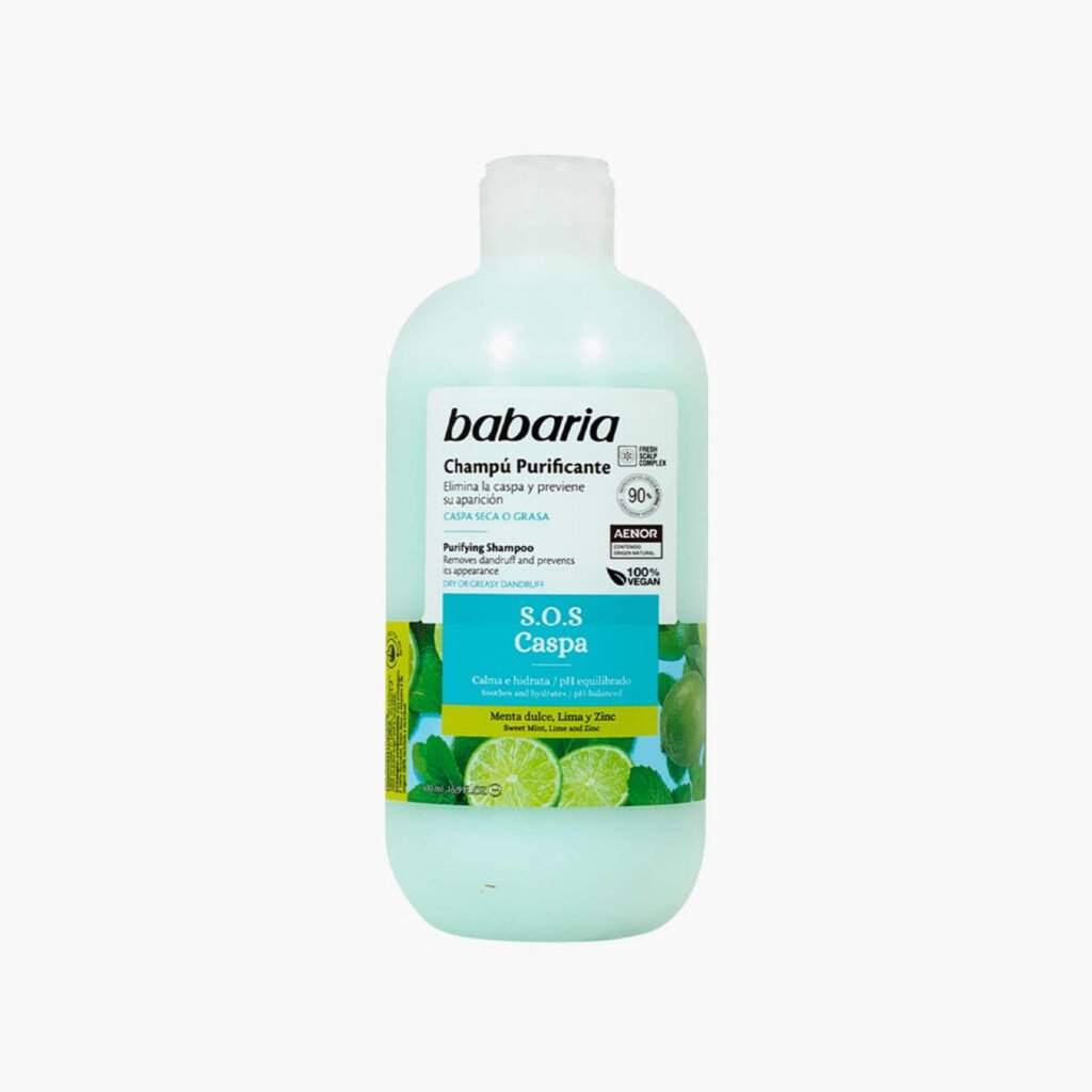 BABARIA SHAMPOO ANTI CASPA MENTA DULCE, LIMA Y ZINC 16.9 OZ