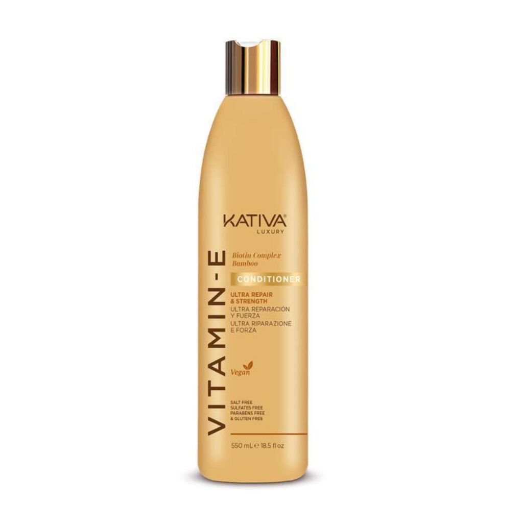 KATIVA ACONDICIONADOR ULTRA REPARADOR DE BAMBU CON VITAMINA E Y BIOTINA 12 OZ