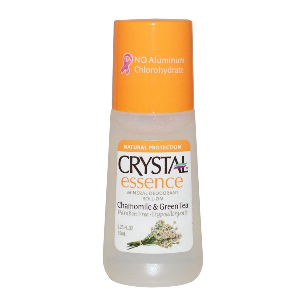 CRYSTAL DESODORANTE ESSENCE ROLL ON DE MANZANILLA Y TE VERDE 2.25 OZ