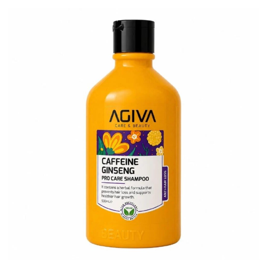 AGIVA SHAMPOO PARA CABELLO DÉBIL Y PROPENSO A LA CAÍDA CAFEÍNA Y GINSENG 500 ML