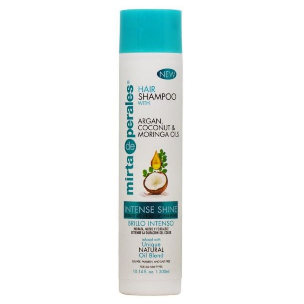 MIRTA DE PERALES SHAMPOO NATURAL OIL BLEND PARA UN BRILLO INTENSO CON ACEITES DE ARGAN, COCO Y MORINGA 10.14 OZ