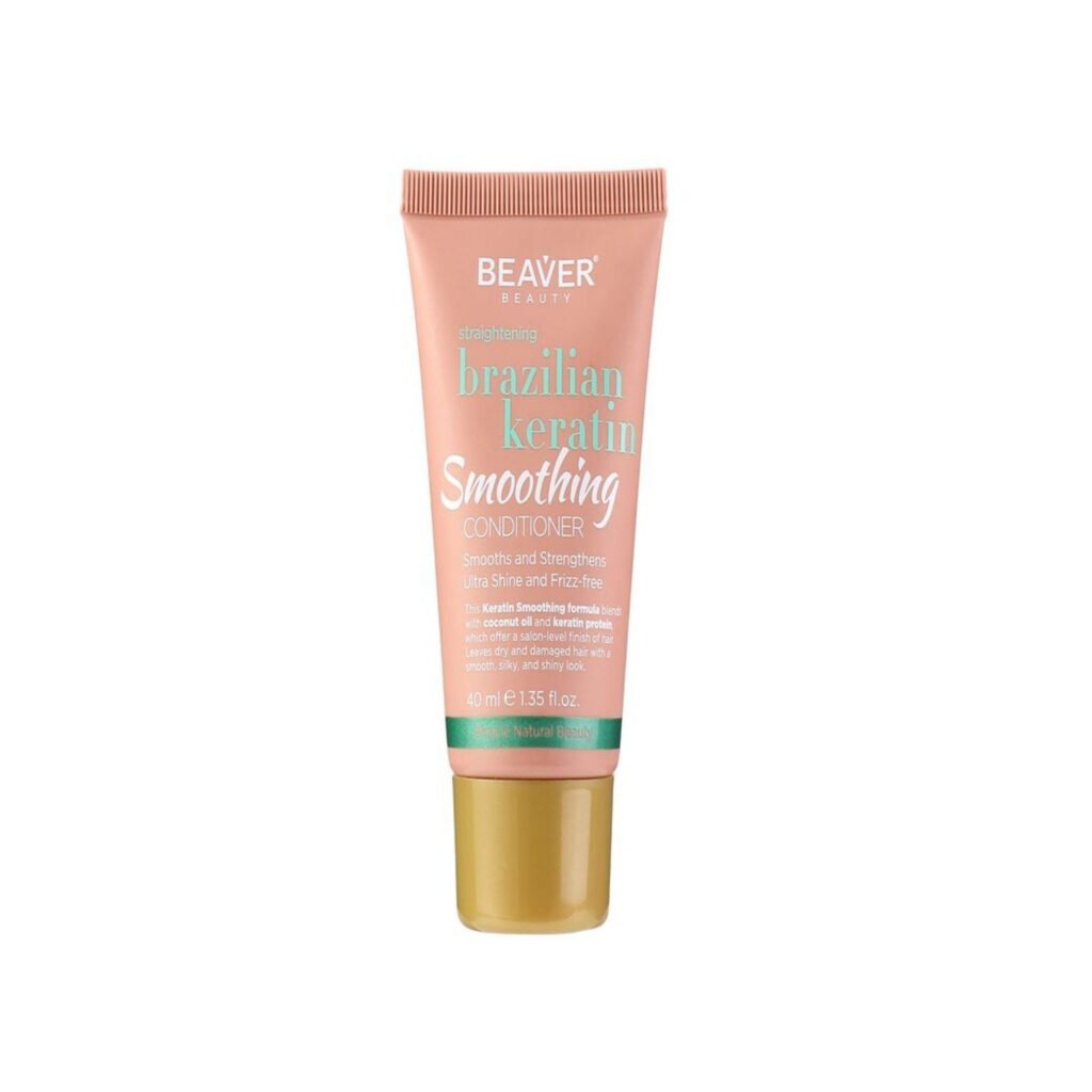 BEAVER ACONDICIONADOR ALISADOR PARA CABELLO SECO Y DAÑADO KERATINA BRASILEÑA 40 ML