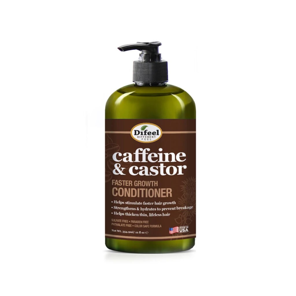 DIFEEL ACONDICIONADOR PARA UN CRECIMIENTO MAS RAPIDO DEL CABELLO CON CAFEINA Y RICINO 12 OZ