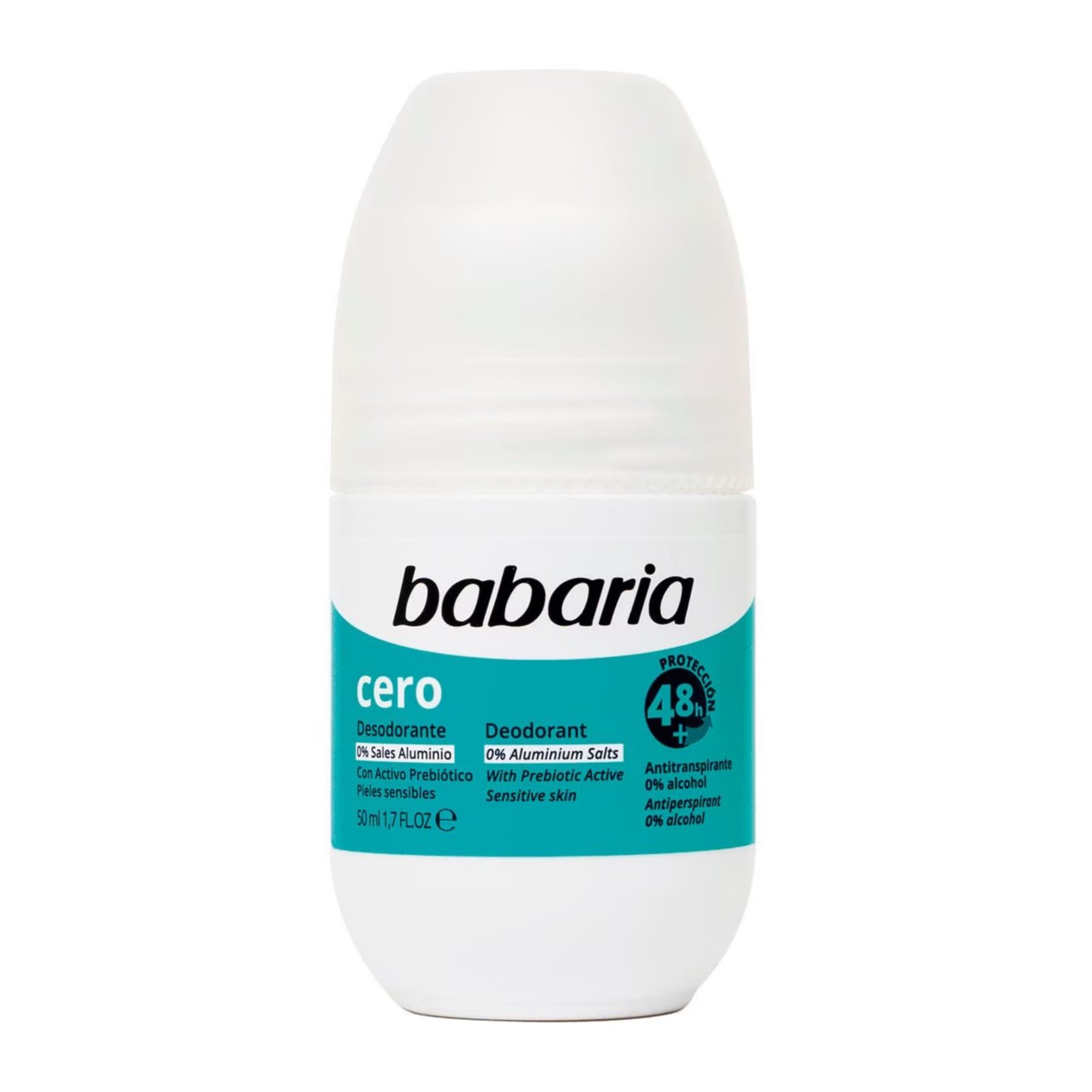 BABARIA DESODORANTE ANTITRANSPIRANTE ROLL ON CERO 50 ML
