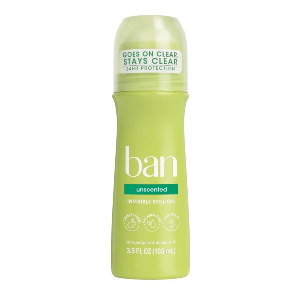 BAN DESODORANTE ANTITRANSPIRANTE ROLL ON SIN FRAGANCIA 3.5 OZ