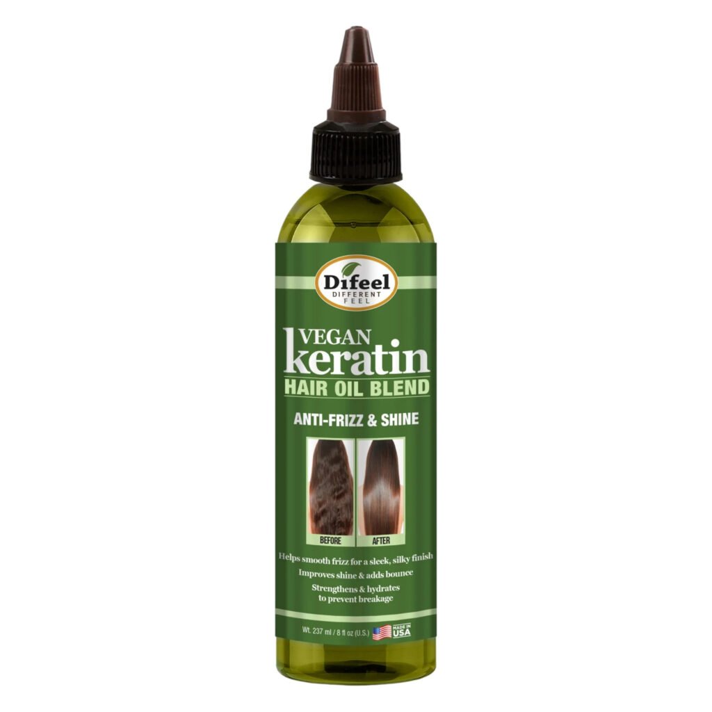 Difeel Aceite Antifrizz Y Brillo Con Keratina Vegana 8 Oz