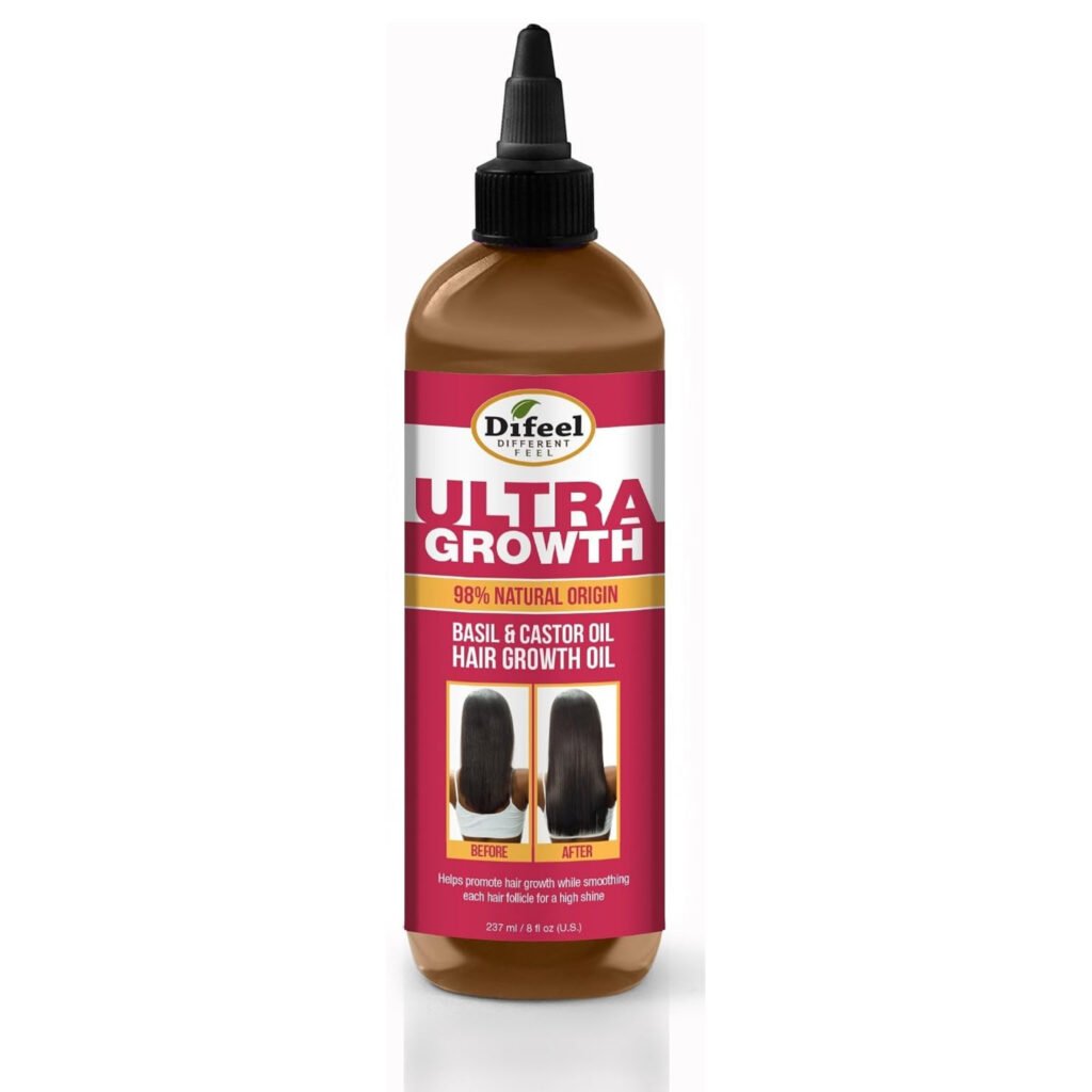 Difeel Aceite Ultra Growth De Albahaca Y Ricino 8 Oz