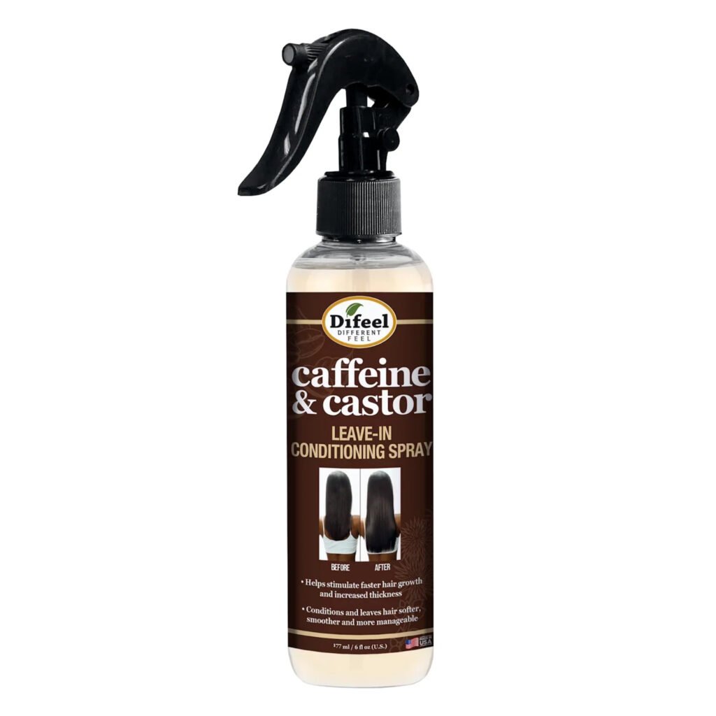 Difeel Spray Sin Enjuage De Ricino Y Cafeina 6 Oz