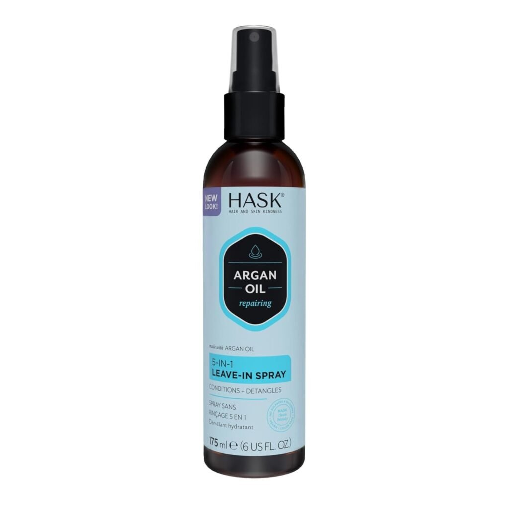 Hask Acondicionador Sin Enjuague En Spray 5 En 1 Aceite De Argan 6 Oz
